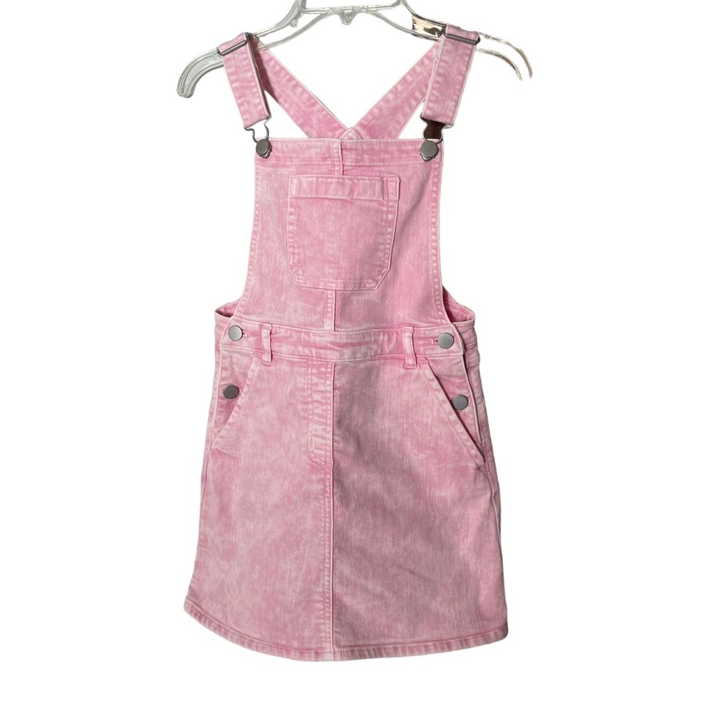 J. Crew Crewcuts Pink Overalls Corduroy Romper Dress  Size 7 With pockets